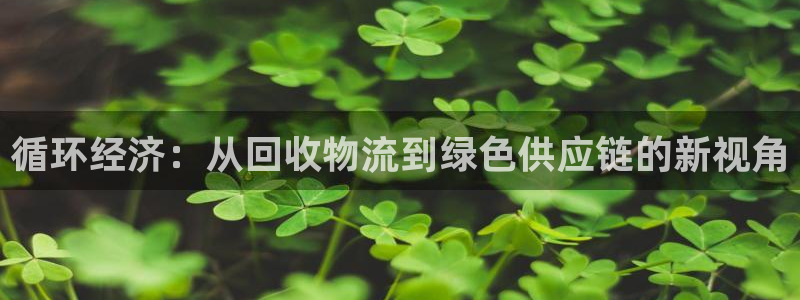 豪门国际登录：循环经济：从回收物流到
