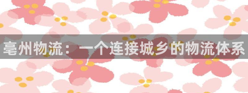 豪门国际注册登录流程:亳州物流:一个